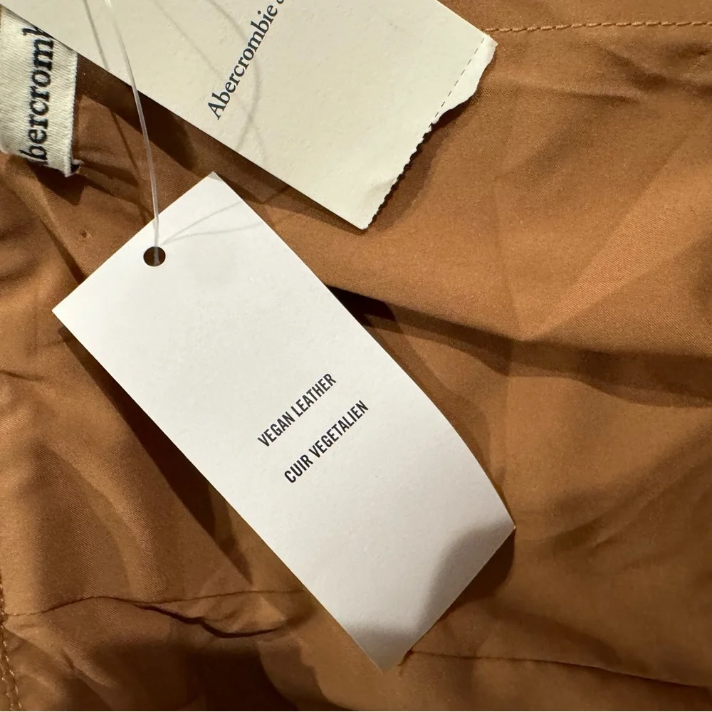 Abercrombie & Fitch Camel Leather Skort - Picture 4 of 8